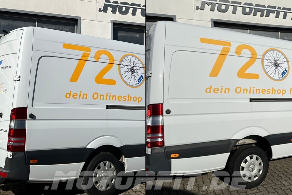 MB Sprinter W906 NCV3 mit C15 Fahrzeugabsenkung - Höherlegung und Einbau Luftfederung