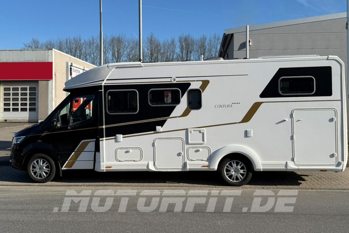 Eura Mobil Contura - vorher - hängt hinten deutlich runter