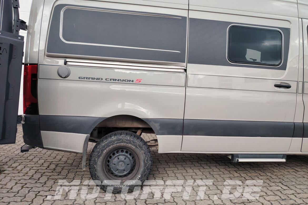 Luftfederung W907 Hymer Grand Canyon S - deutlich höher hinten